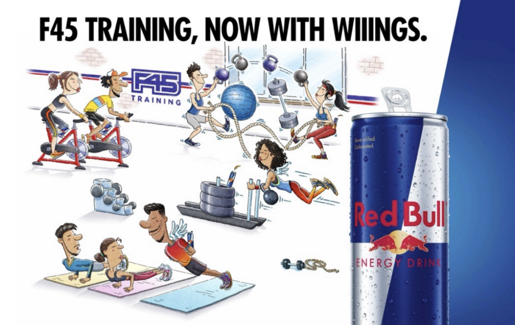 F45 Training, Now With Wiiings/image of Red Bull can 